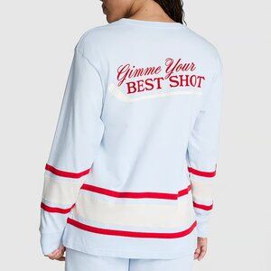 PINK Victoria's Secret Gimme Your Best Shot Hockey Oversized Tee